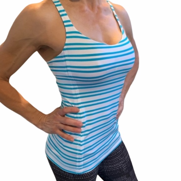 lululemon athletica Tops - LULULEMON Free to Be criss cross striped tank
